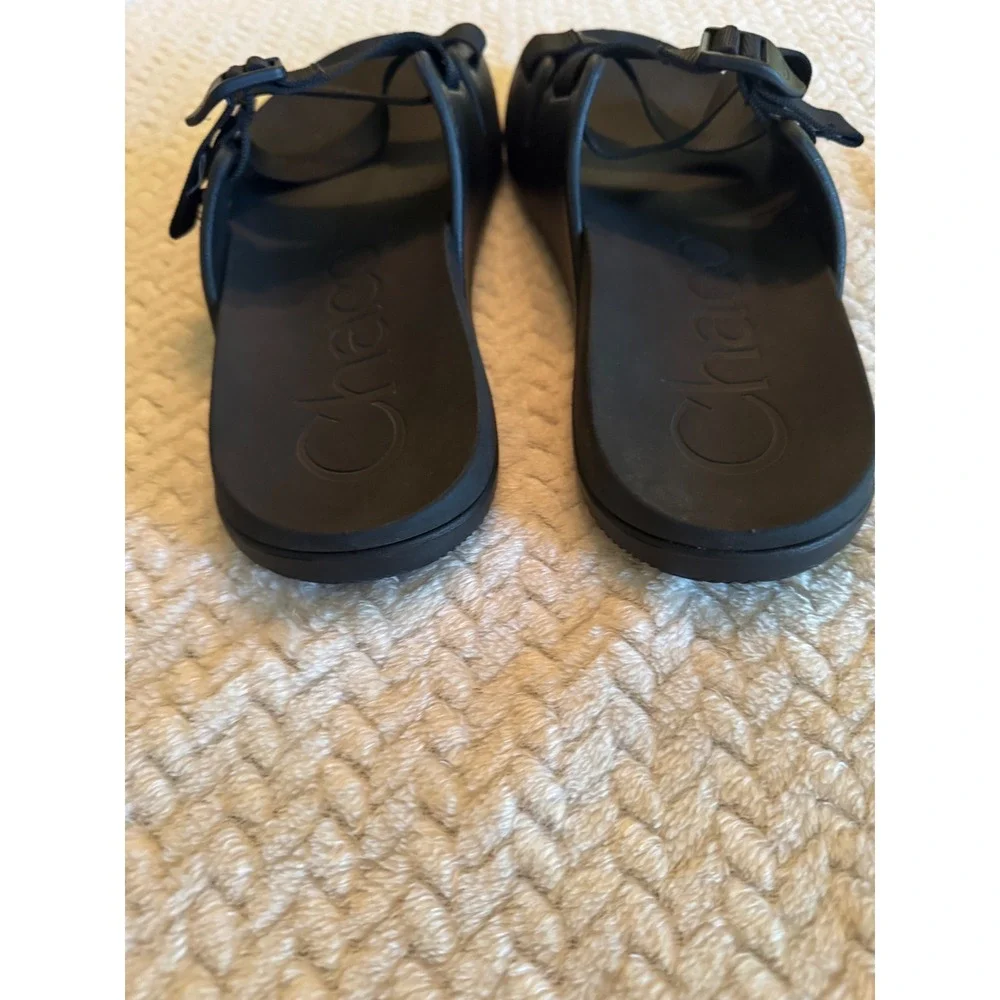 Chaco Chillos Slide Sandals Mens 12 Black Adjustable Strap Sport Recovery Shoes